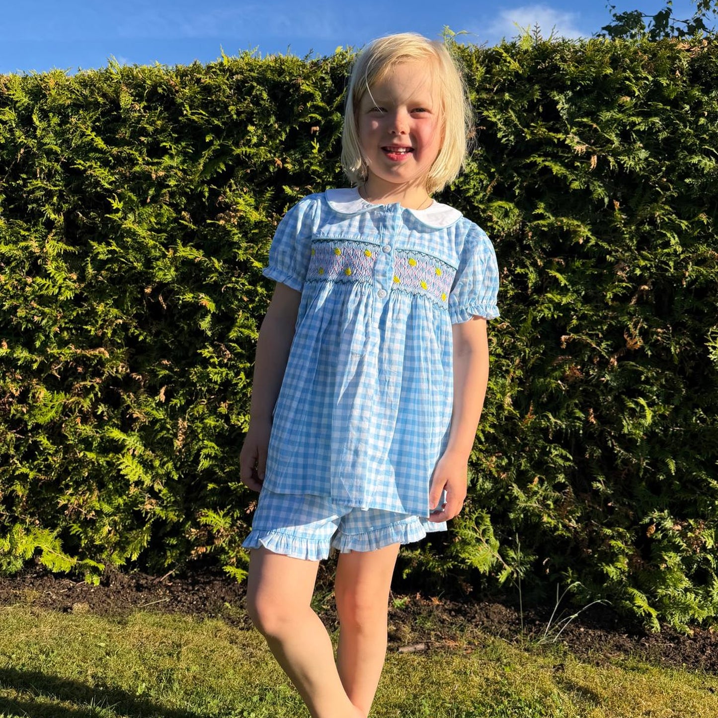 Elsie todelt pysjamas med vaffelsøm